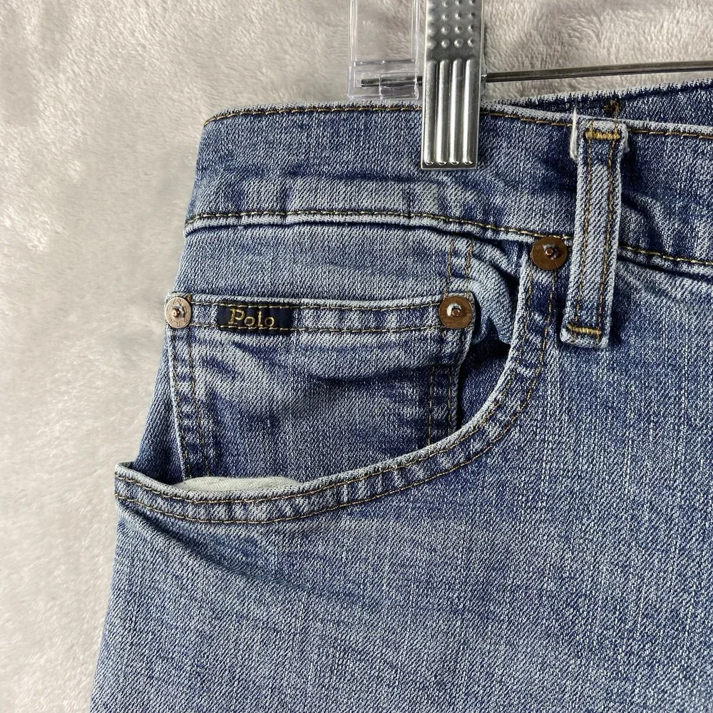 Polo Ralph Lauren Jeans men's 33x29 Sullivan Slim Fit Denim Blue Distressed